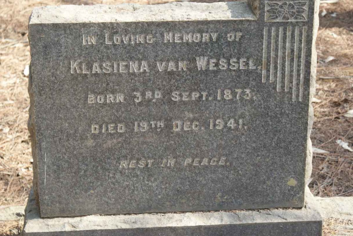 WESSEL Klasiena, van 1873-1941
