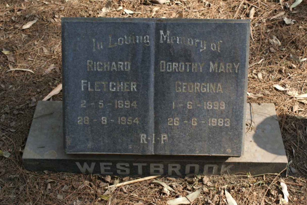 WESTBROOK Richard Fletcher 1894-1954 &amp; Dorothy Mary Georgina 1899-1983