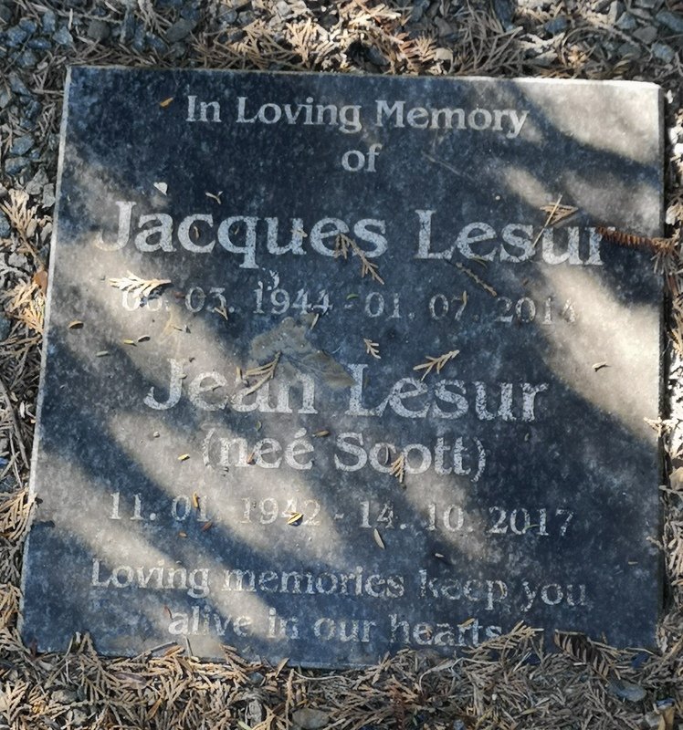 LESUR Jacques 1944-2014 &amp; Jean SCOTT 1942-2017