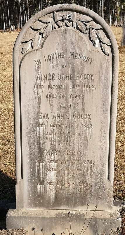 BODDY Aimee Jane -1892 :: BODDY Eva Annie -18?2 :: BODDY Mary -1874