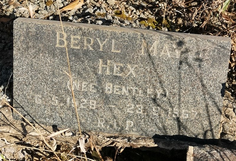 HEX Beryl May nee BENTLEY 1929-1967