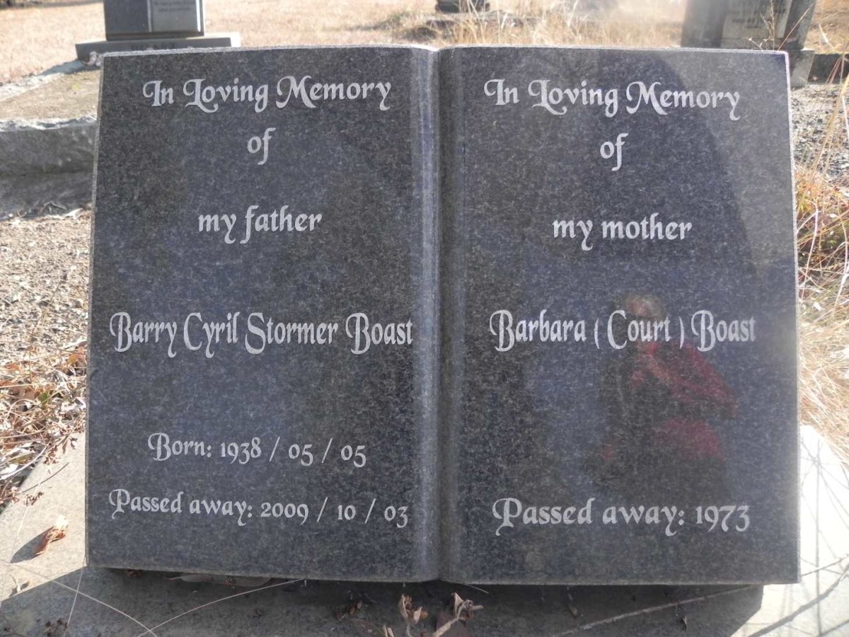 BOAST Barry Cyril Stormer 1938-2009 &amp; Barbara COURT -1973