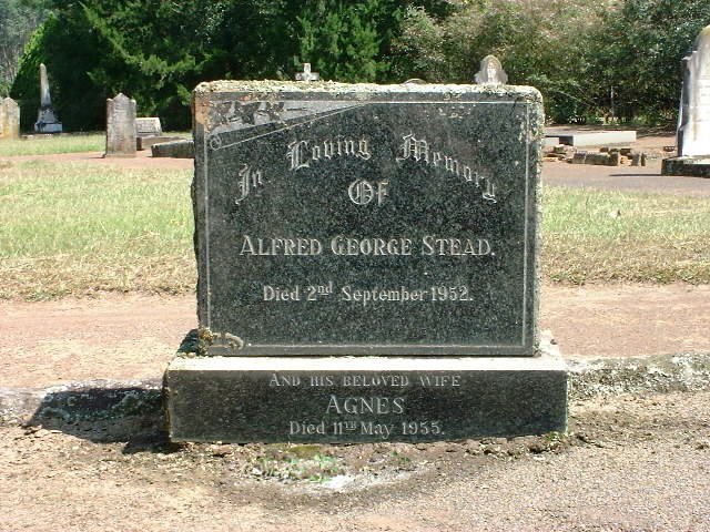 STEAD Alfred George -1952 &amp; Agnes -1955