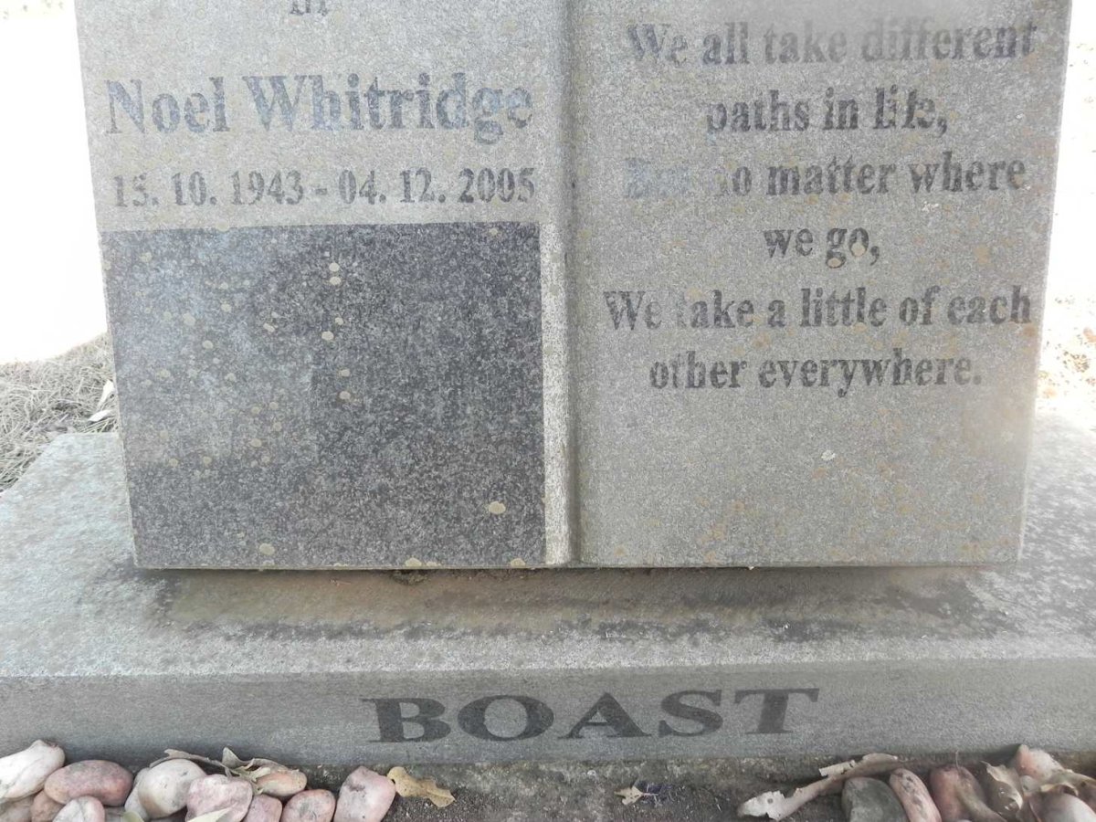 BOAST Noel Whitridge 1943-2005