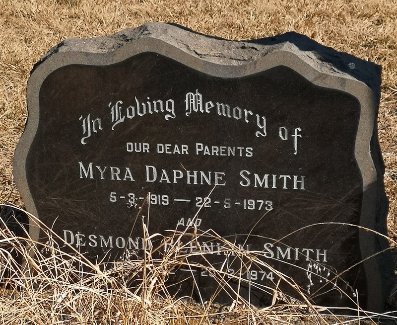 SMITH Desmond Blenkin 1912-1974 &amp; Myra Daphne 1918-1973