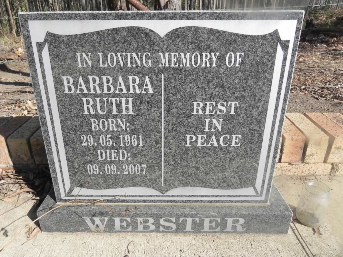 WEBSTER Barbara Ruth 1961-2007