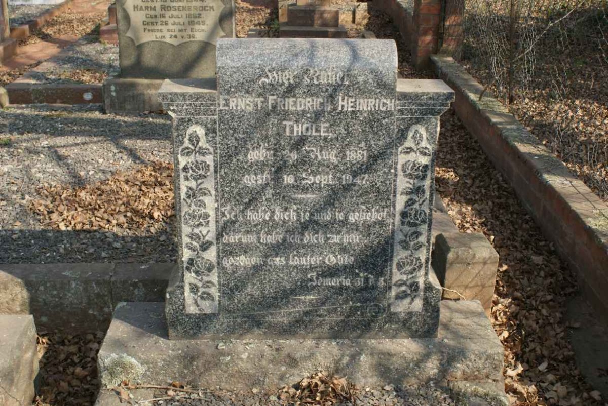 THÖLE Ernst Friedrich Heinrich 1881-1947