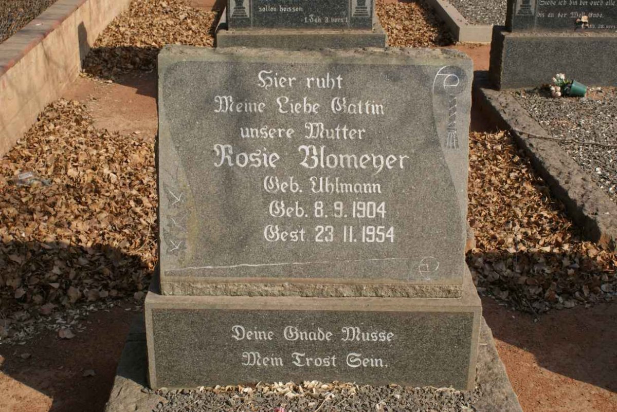 BLOMEYER Rosie nee UHLMANN 1904-1954