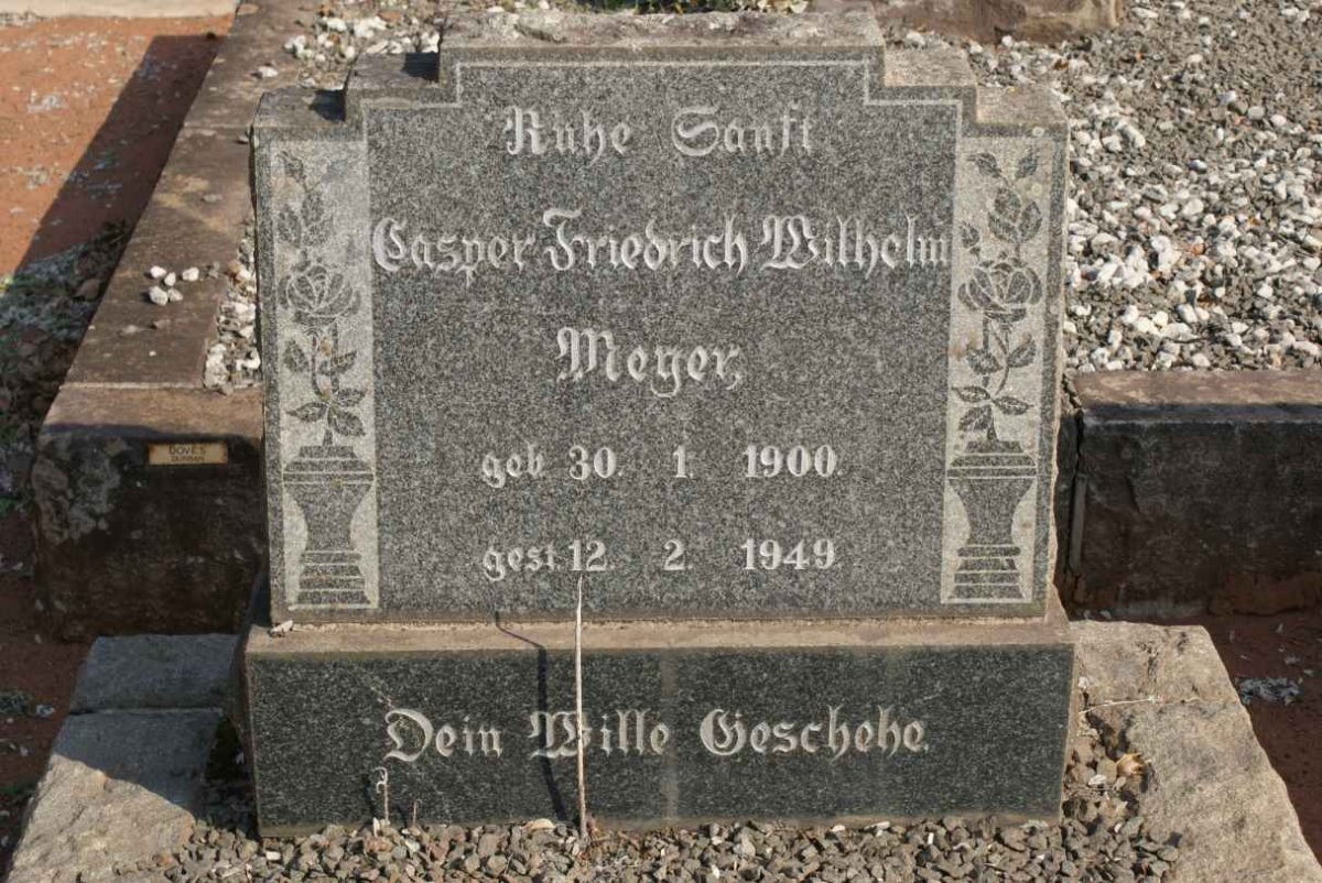 MEYER Casper Friedrich Wilhem 1900-1949