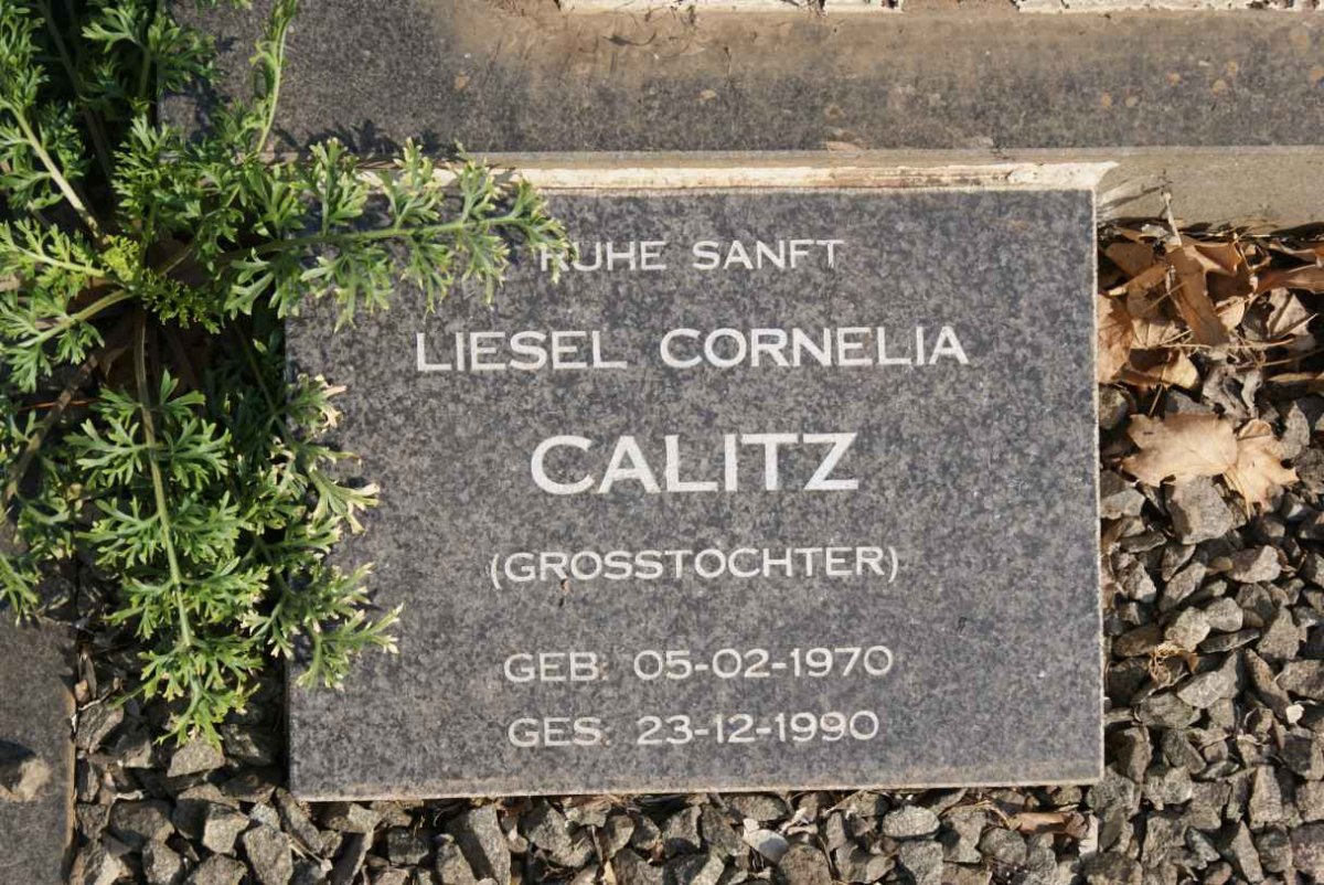 CALITZ Liesel Cornelia 1970-1990