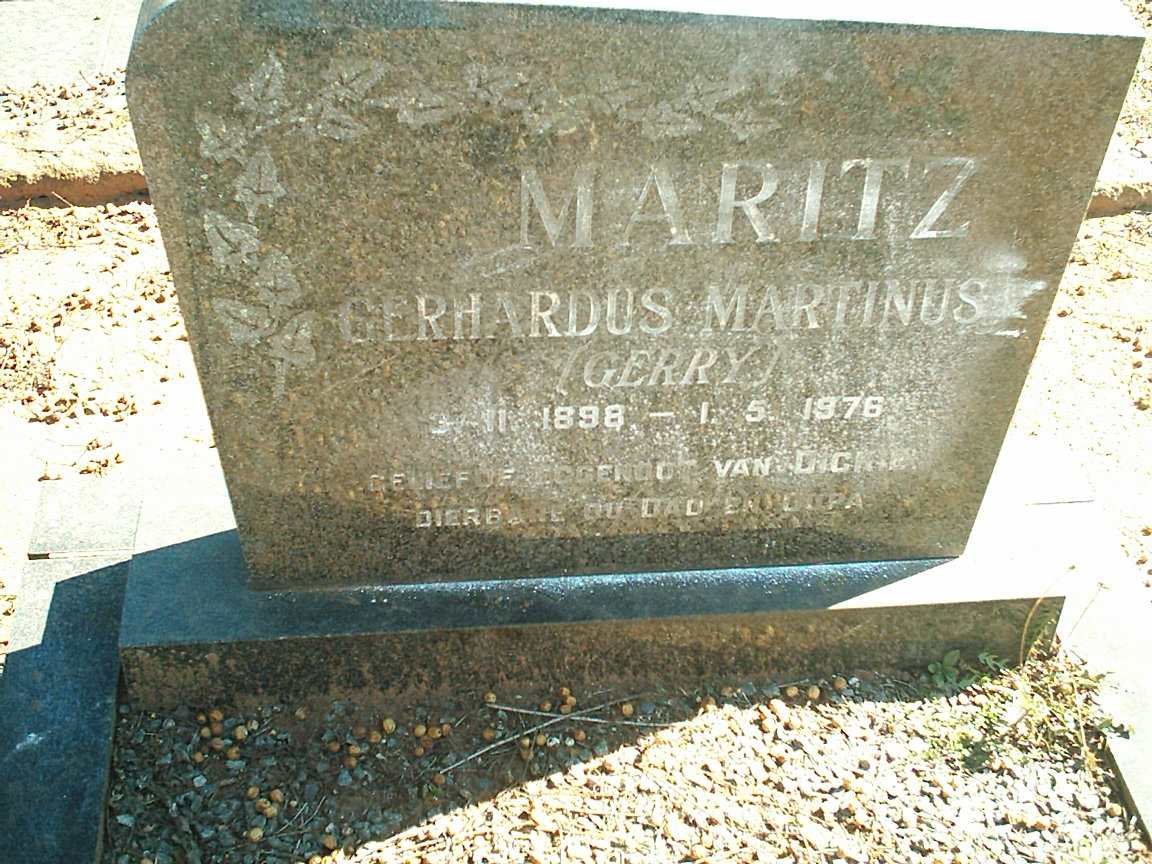 MARITZ Gerhardus Martinus 1898-1976