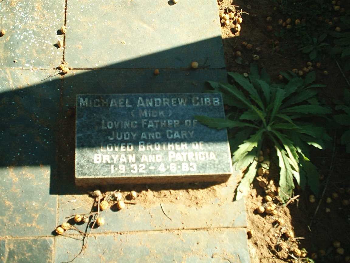 GIBB Michael Andrew 1932-1983