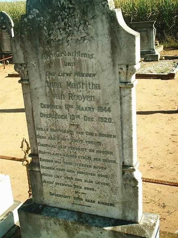 ROOYEN Anna Magritha, van 1844-1920