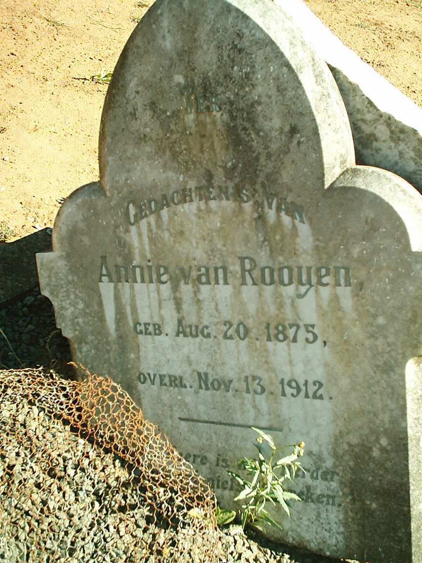 ROOYEN Annie, van 1875-1912