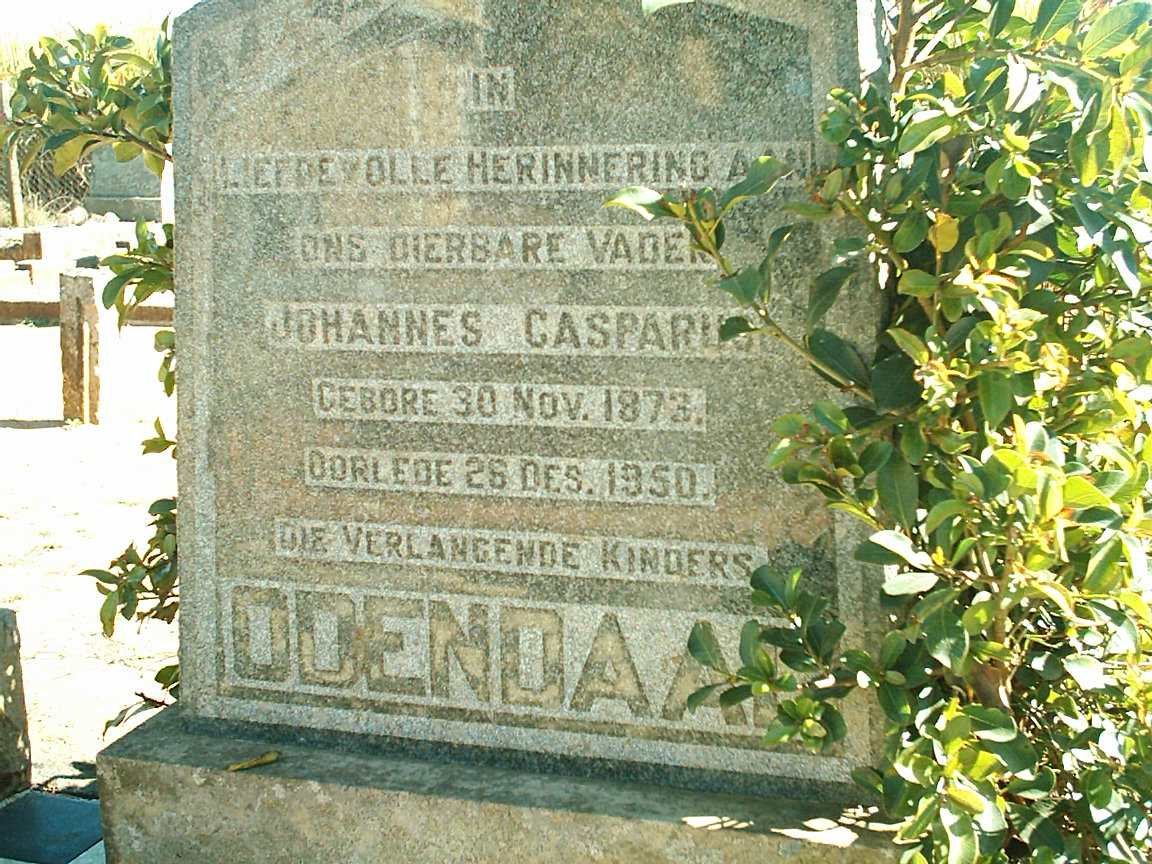 ODENDAAL Johannes Casparus 1873-1950