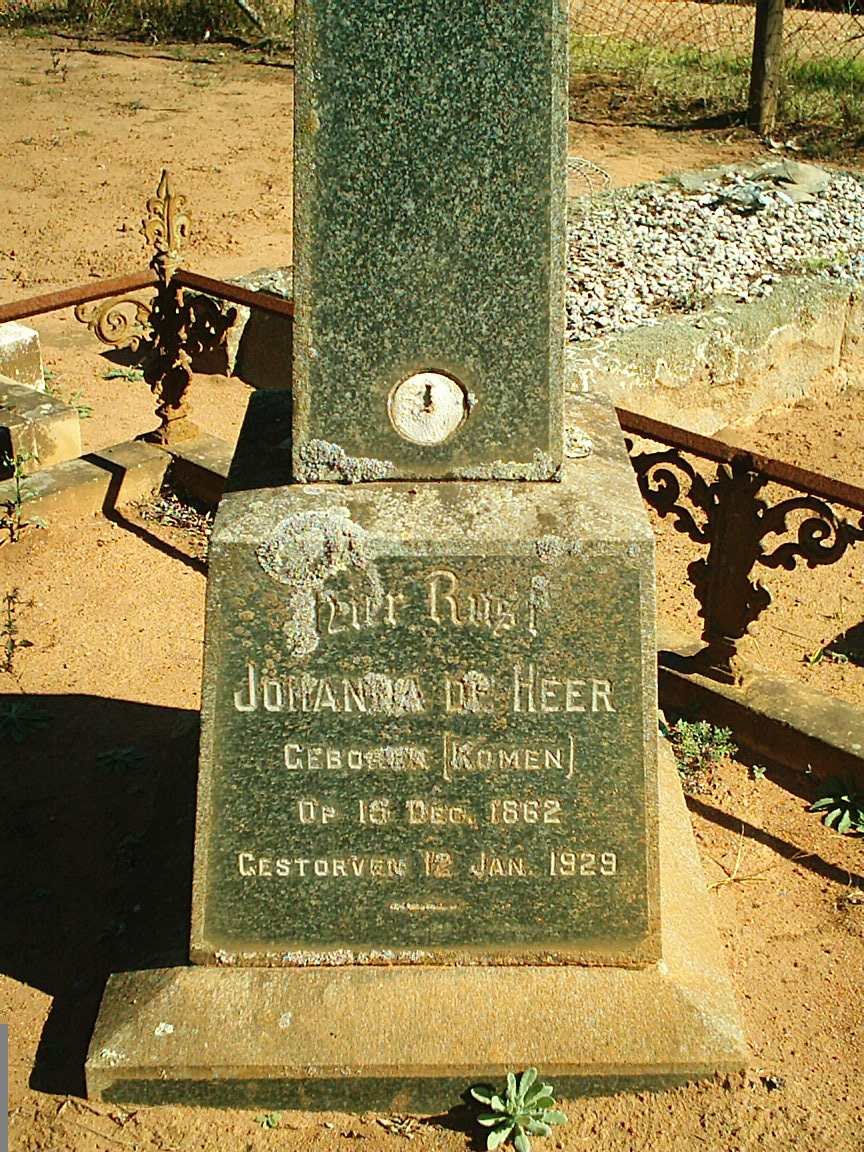 HEER Johanna, de nee KOMEN 1862-1929