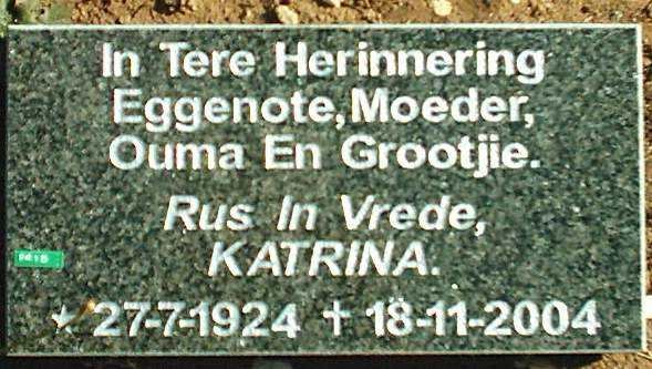 ELS Katrina Regina nee ELS 1924-2004
