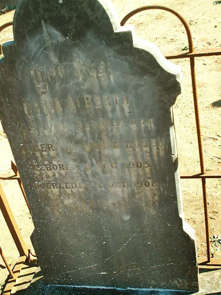 KOMEN Maria Alberta 1905-1908