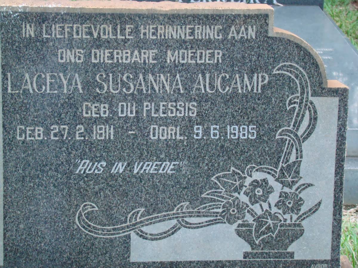AUCAMP Lagenya Susanna nee DU PLESSIS 1911-1985