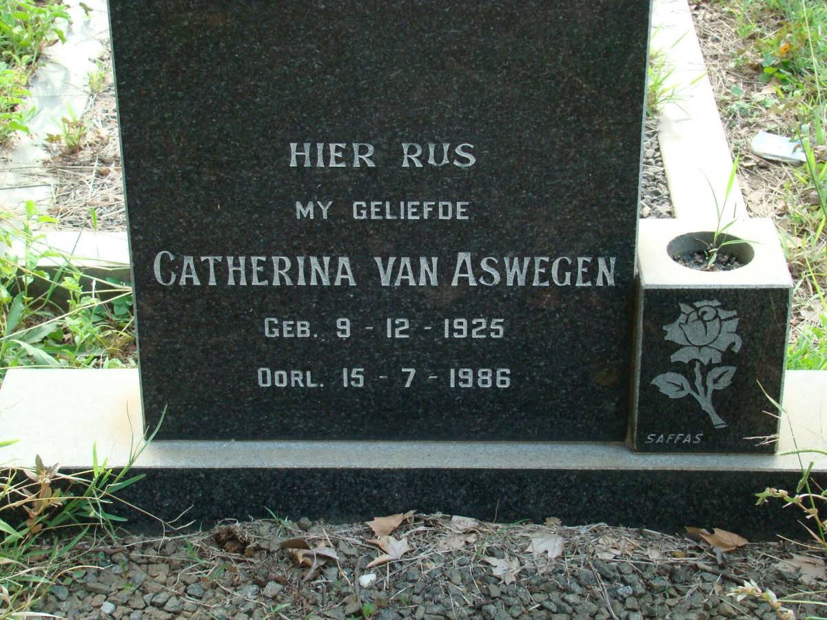ASWEGEN Catherina, van 1925-1986
