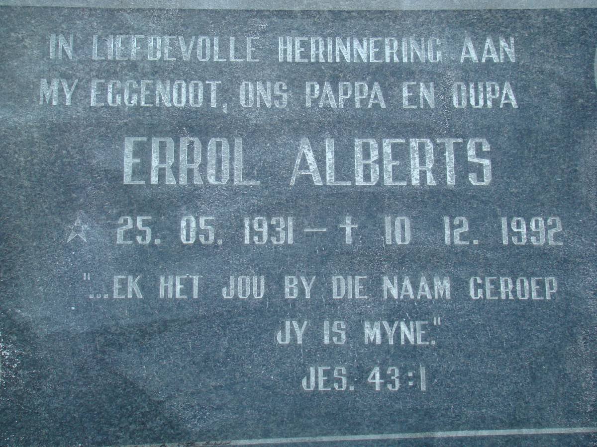 ALBERTS Errol 1931-1992