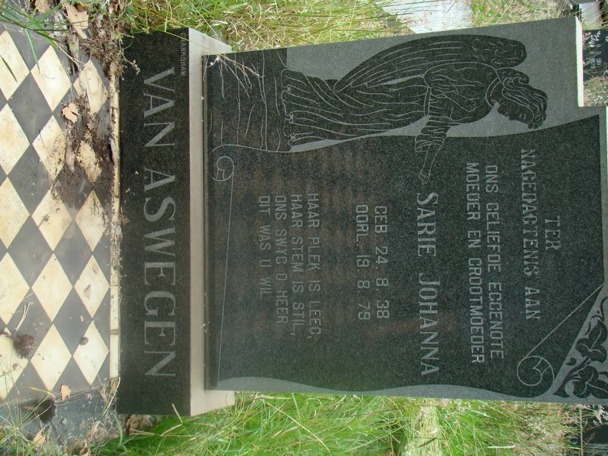 ASWEGEN Sarie Johanna, van 1938-1979