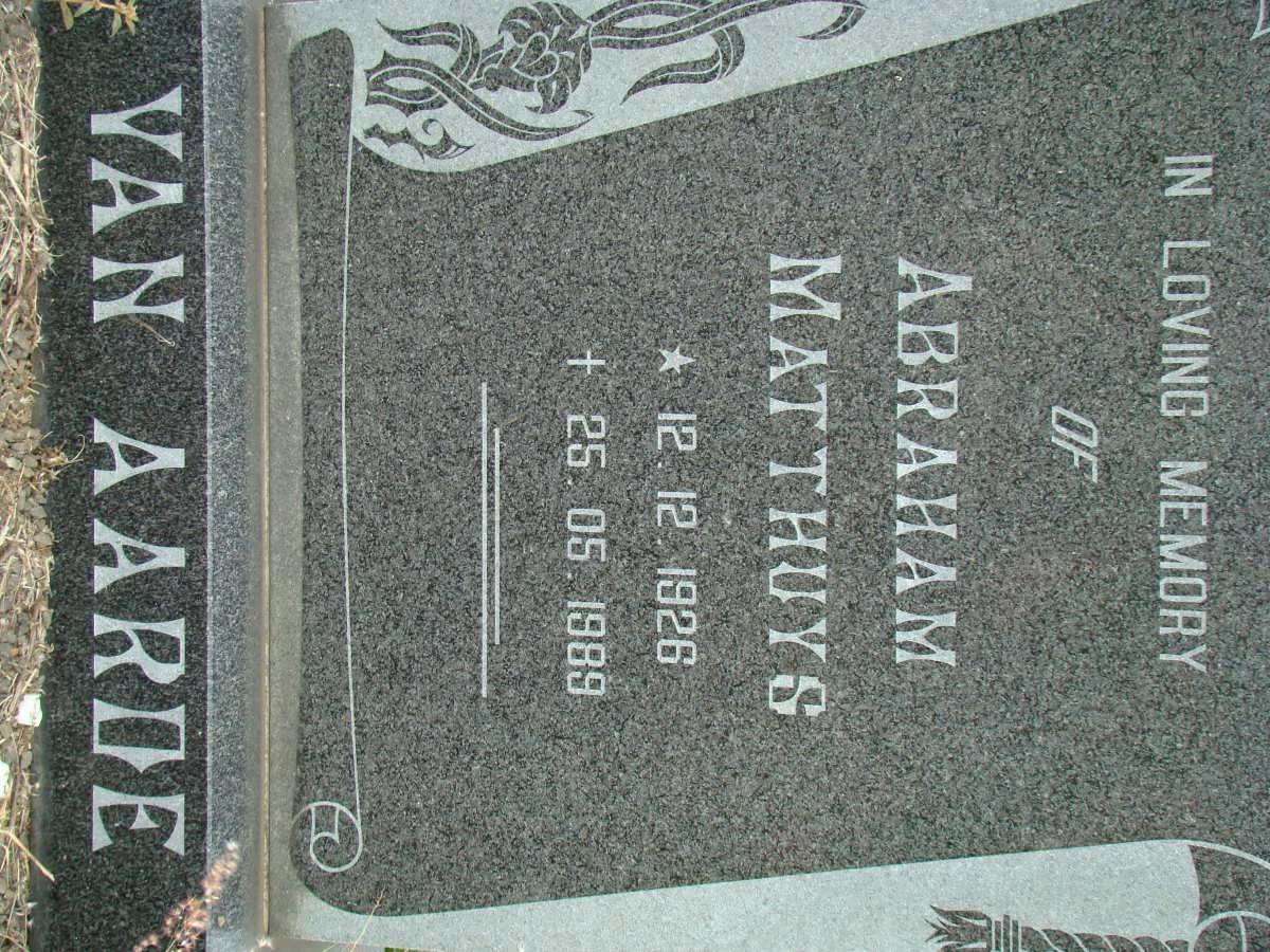 AARDE Abraham Matthuys, van 1926-1989