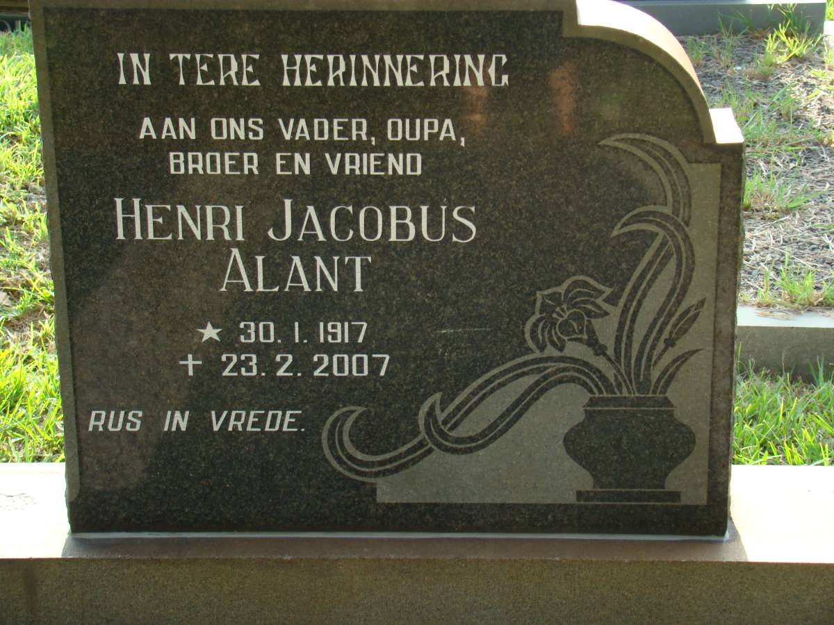 ALANT Henri Jacobus 1917-2007