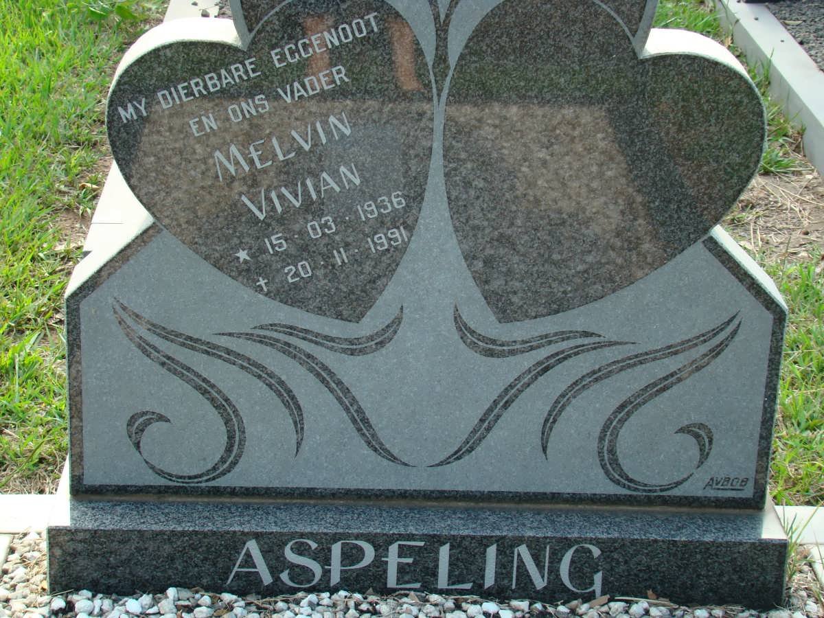 ASPELING Melvin Vivian 1936-1991