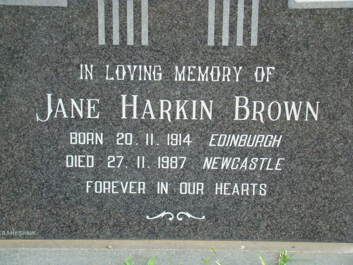 BROWN Jane Harkin 1914-1987