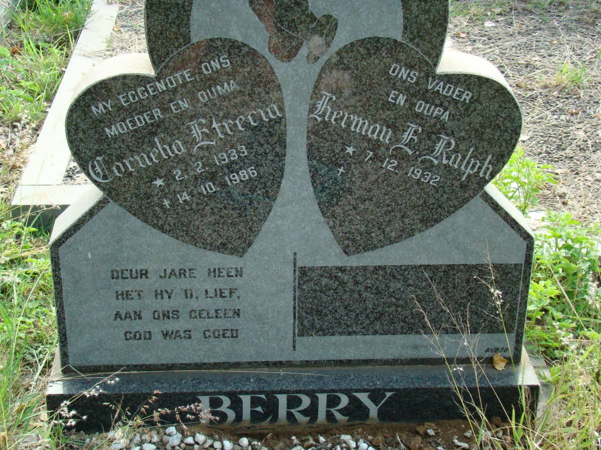 BERRY Herman E. Ralph 1932- &amp; Cornelia Etrecia 1933-1986