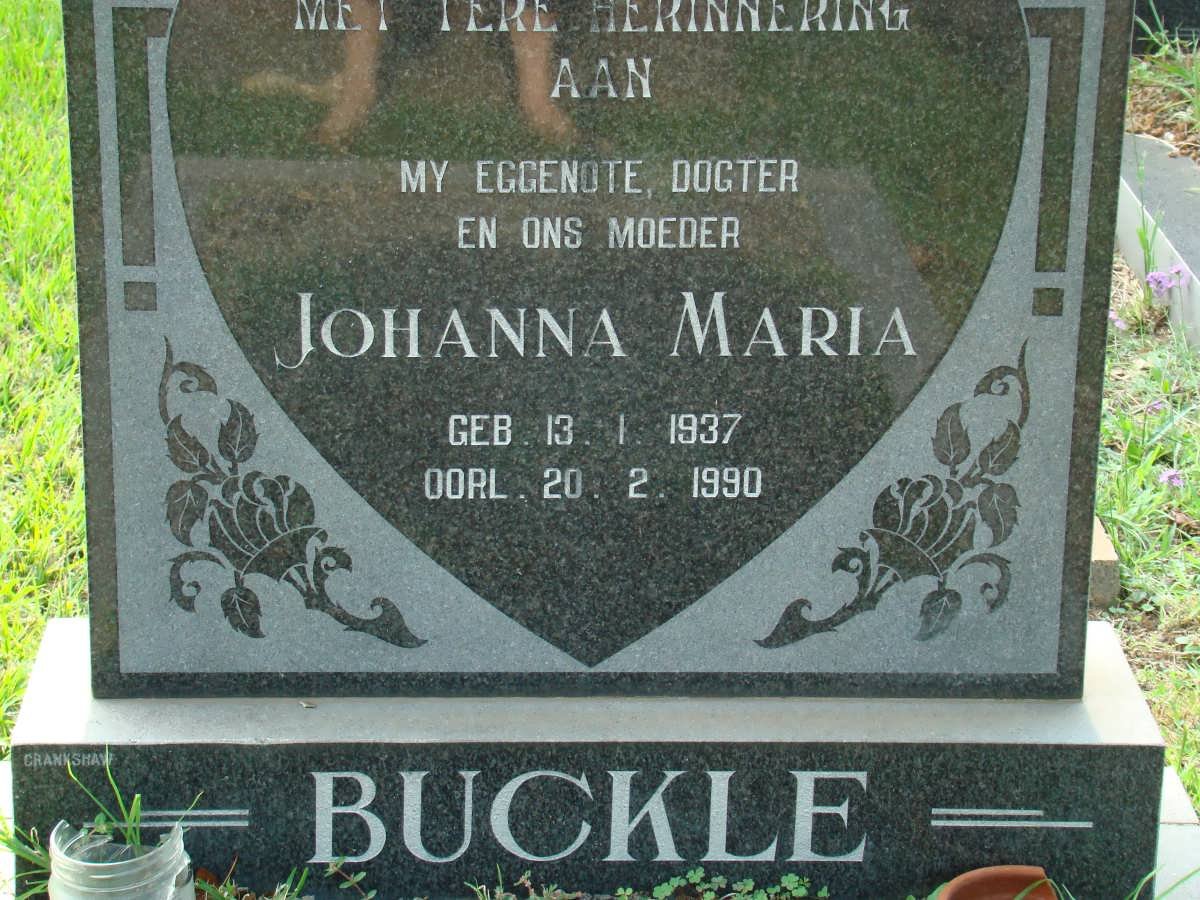 BUCKLE Johanna Maria 1937-1990