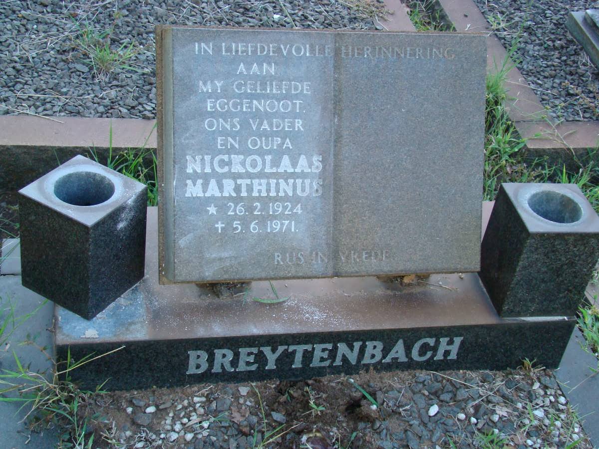 BREYTENBACH Nickolaas Marthinus 1924-1971