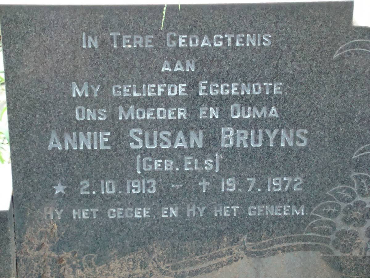 BRUYNS Annie Susan nee ELS 1913-1972