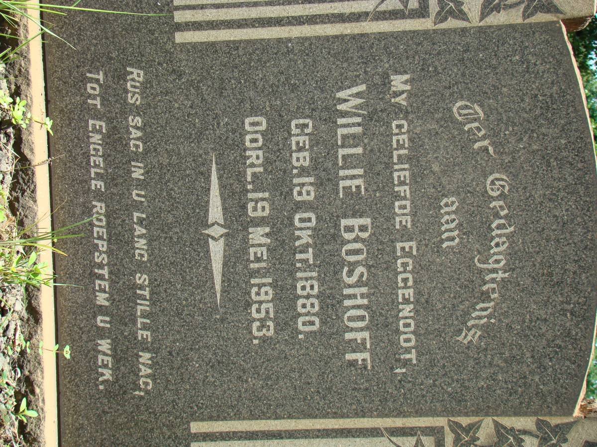 BOSHOFF Willie 1880-1953