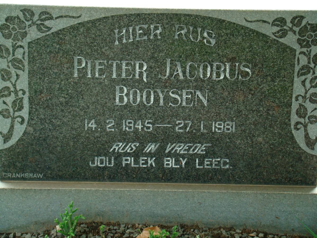 BOOYSEN Pieter Jacobus 1945-1981