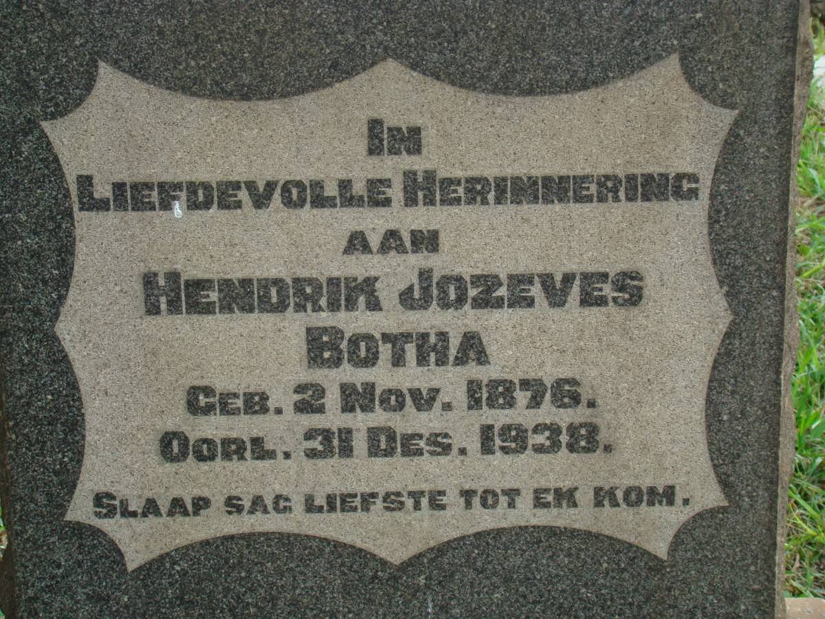 BOTHA Hendrik Jozeves 1876-1938