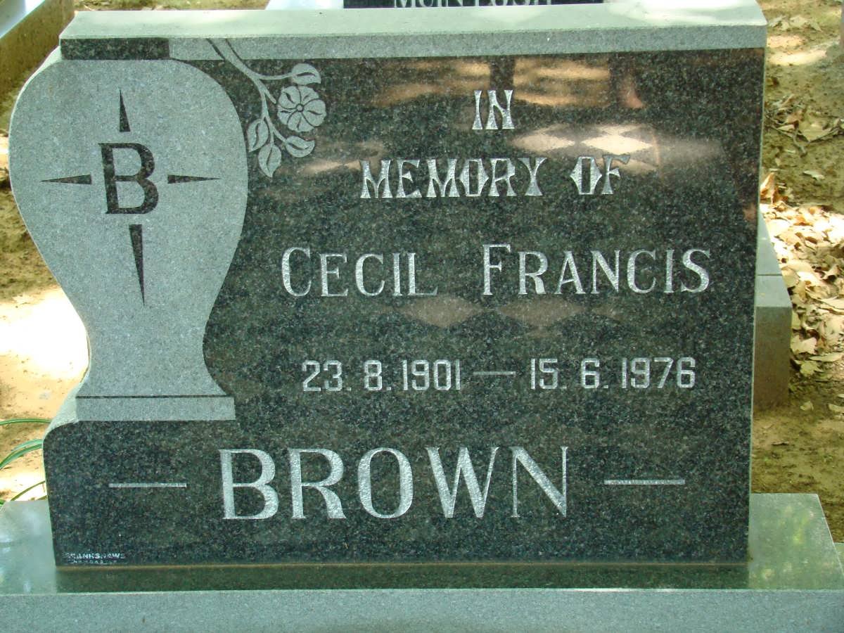 BROWN Cecil Francis 1901-1976