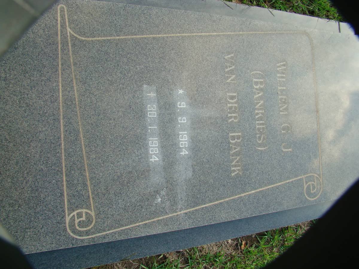 BANK Willem C.J., van der 1964-1984