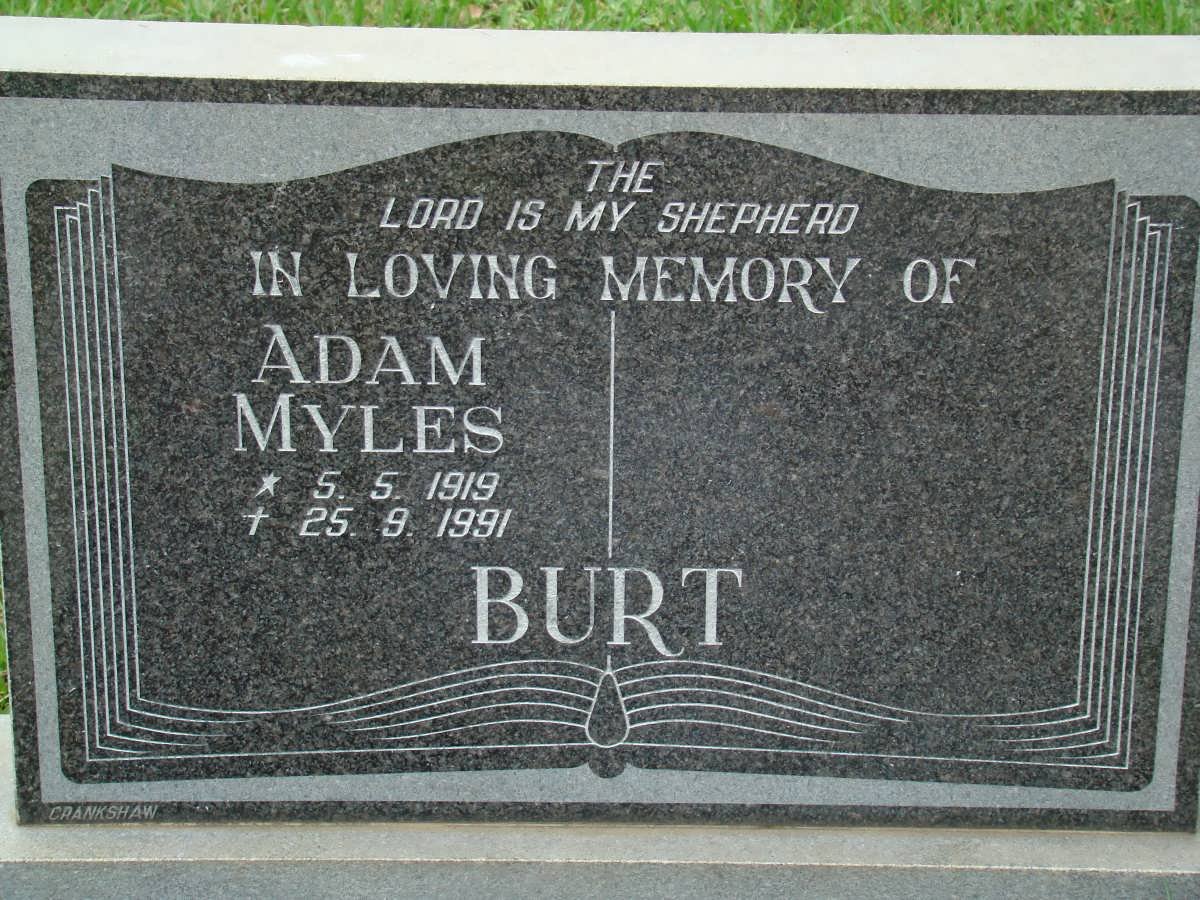 BURT Adam Myles 1919-1991
