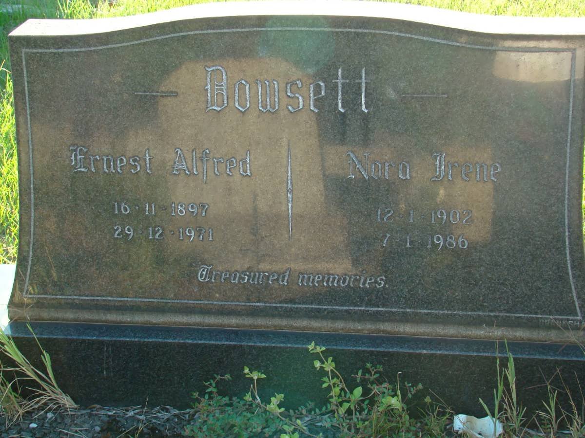 BOWSETT Ernest Alfred 1897-1971 &amp; Nora Irene 1902-1986