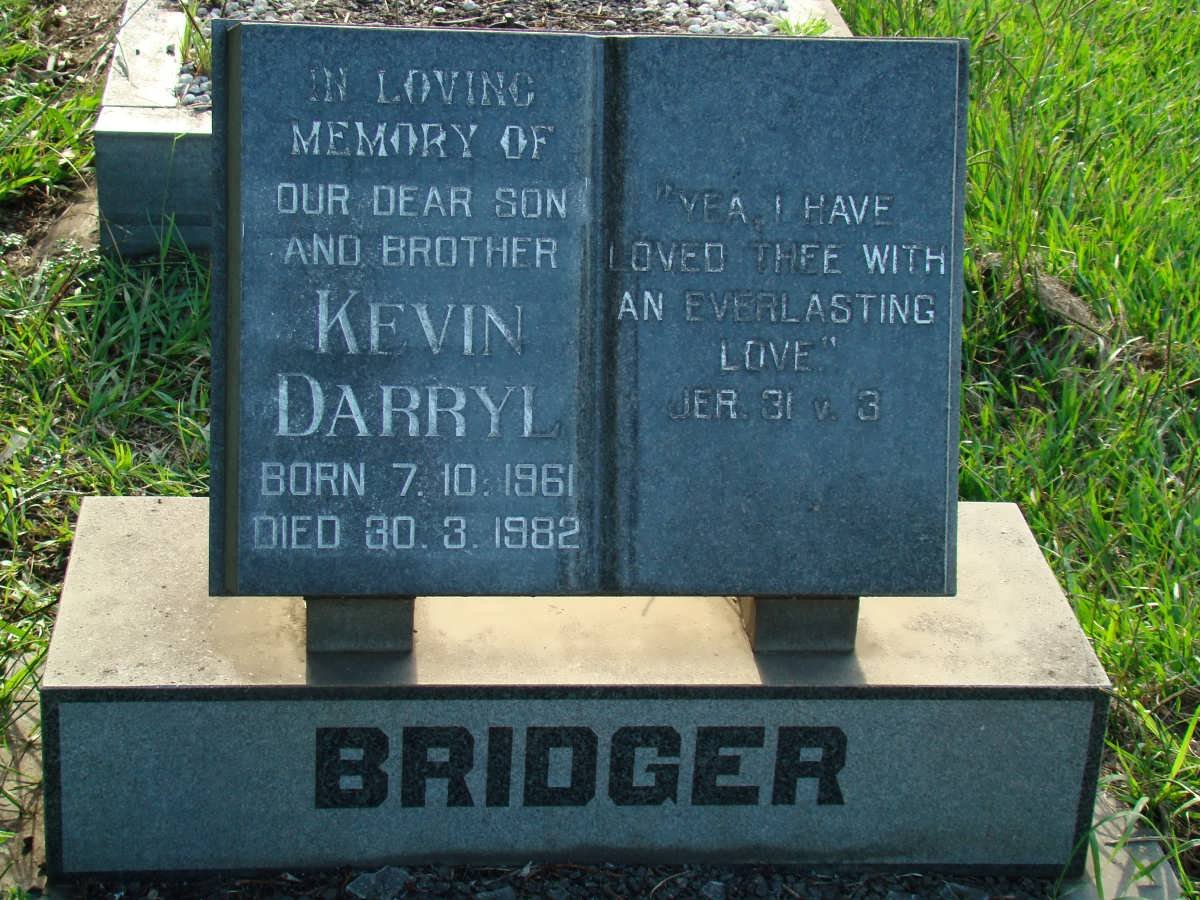 BRIDGER Kevin Darryl 1961-1982
