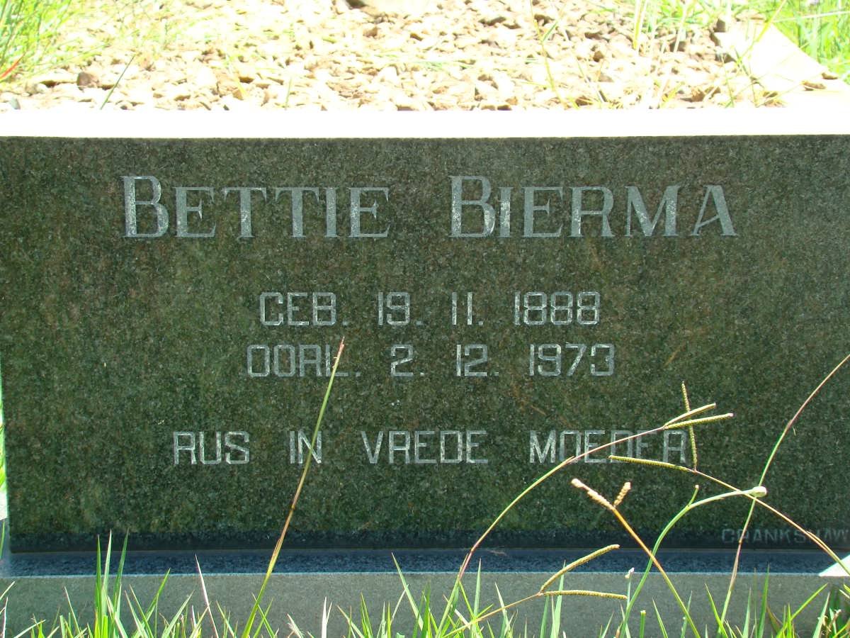 BIERMA Bettie 1888-1973