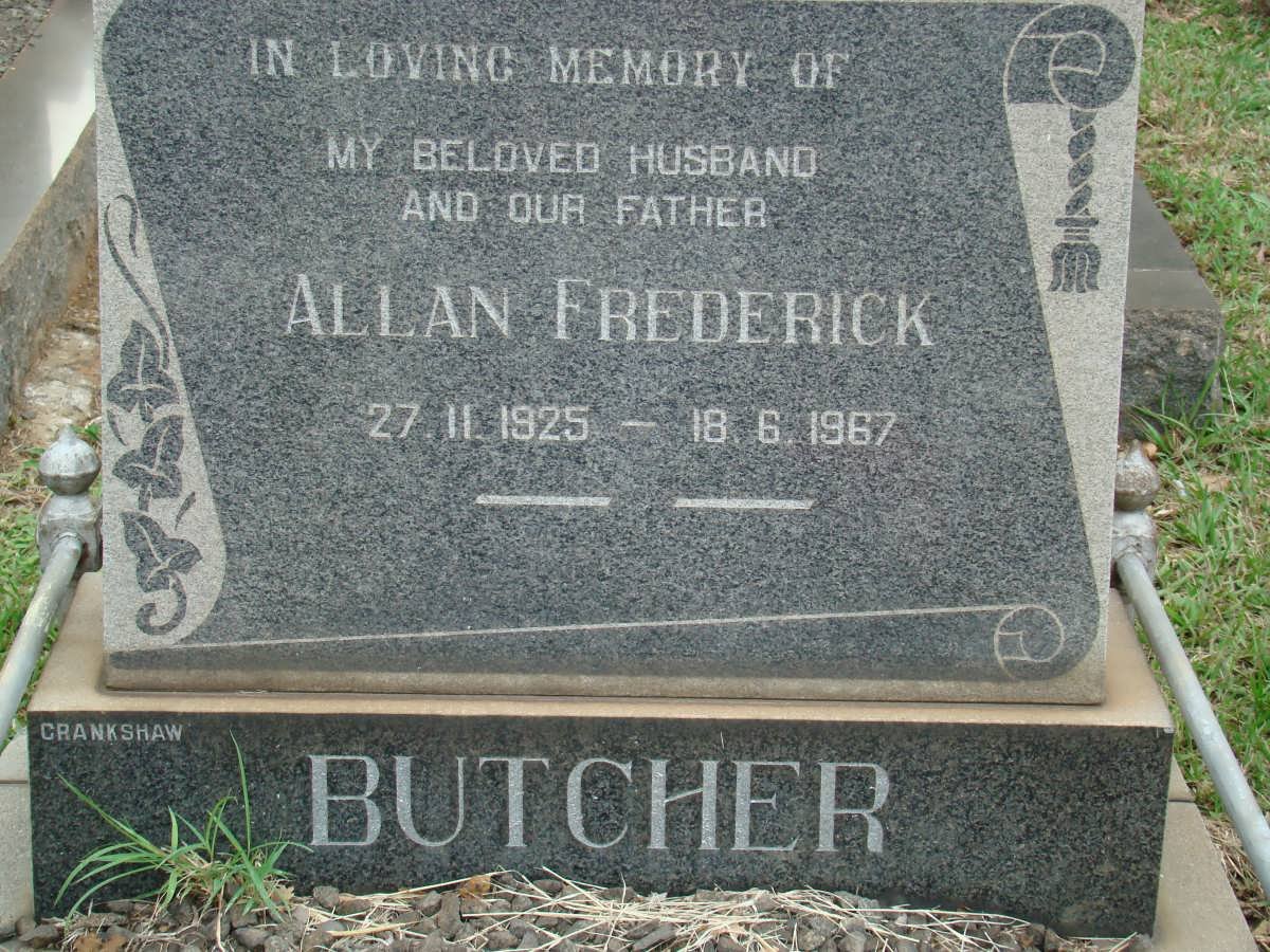 BUTCHER Allan Frederick 1925-1967