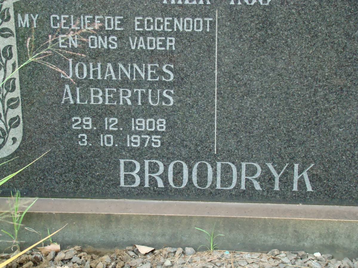 BROODRYK Johannes Albertus 1908-1975