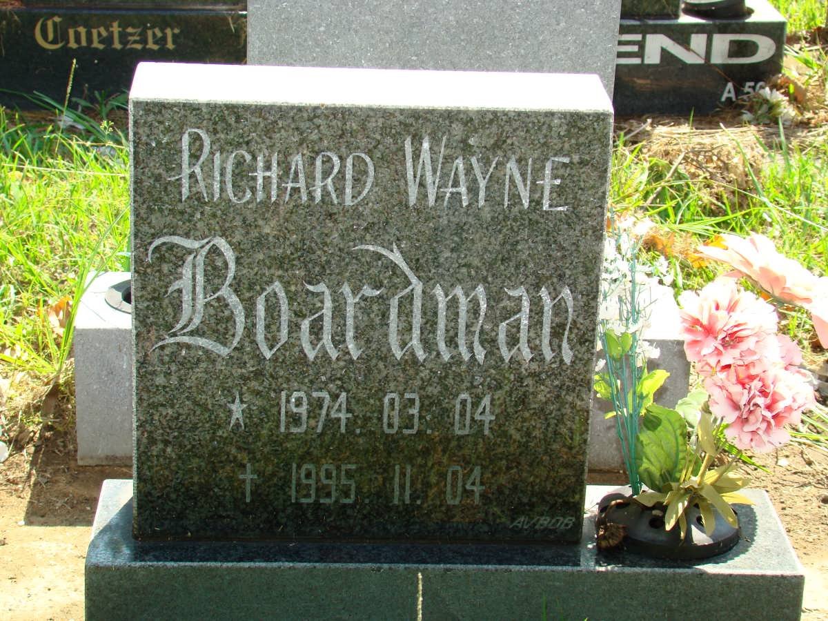 BOARDMAN Richard Wayne 1974-1995