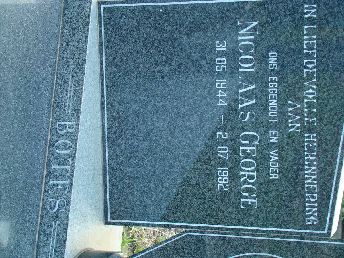 BOTES Nicolaas George 1944-1992