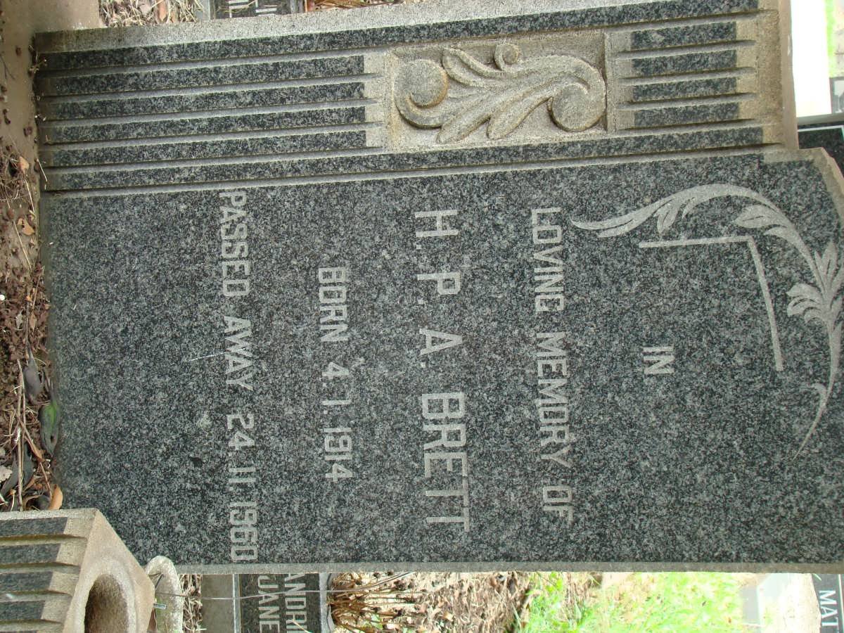 BRETT H.P.A. 1914-1960