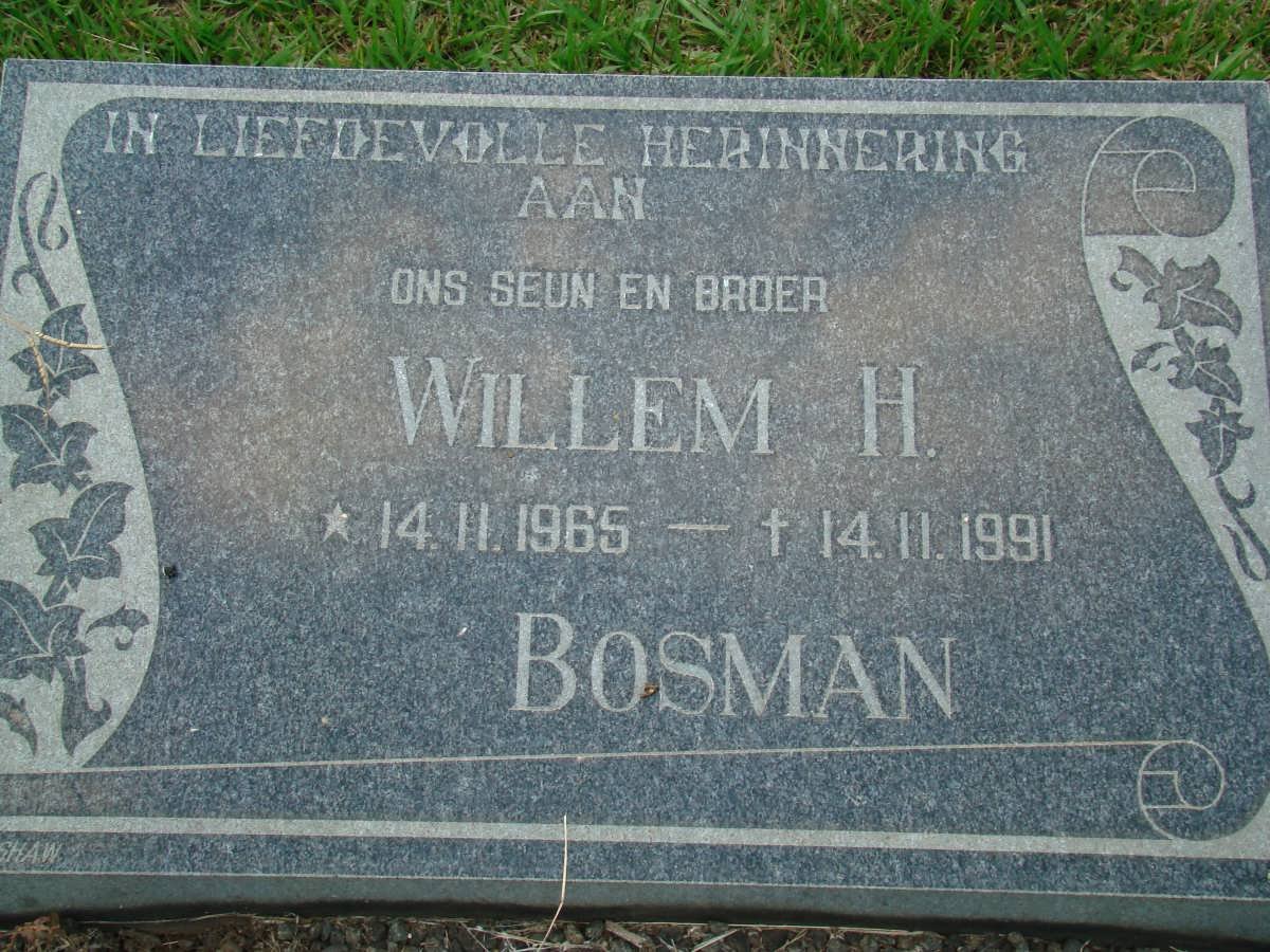 BOSMAN Willem H. 1965-1991