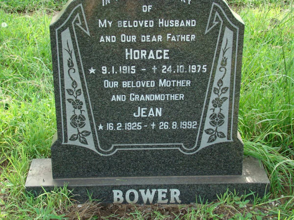 BOWER Horace 1915-1975 &amp; Jean BOWER 1925-1992
